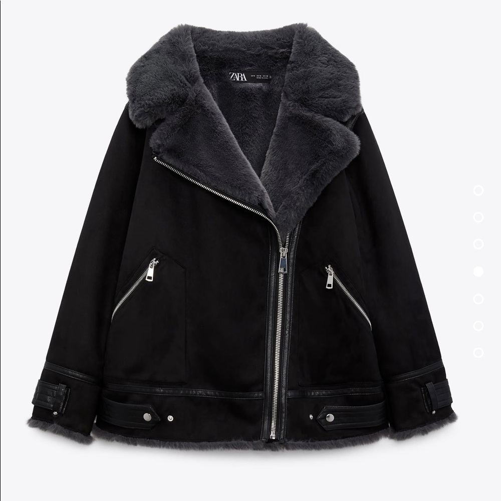 Zara Faux Fur Double Faced Jacket